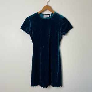 Vintage Marian & Maral Velour Velvet Mini Dress